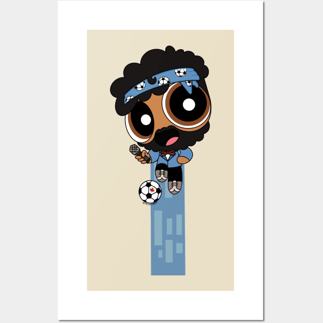 Flying Blue Power Puff Wayne Wall Art by Dancin Wayne Store